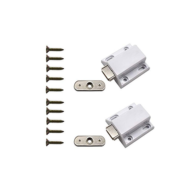 10 PCS White Plastic Magnetic Pressure Touch Release Catch Soft