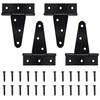 Auxdee 4 Pack 4 Inch T-Strap Shed Door Hinges Heavy