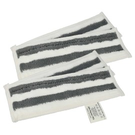 vhbw 4 x Mop Covers Compatible with Kärcher SC 3 Upright EasyFix Steam Mop, Microfibre Grey White