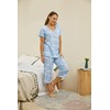 PNAEONG Women Pajama Set Sleepwear Tops with Capri Pants Casual