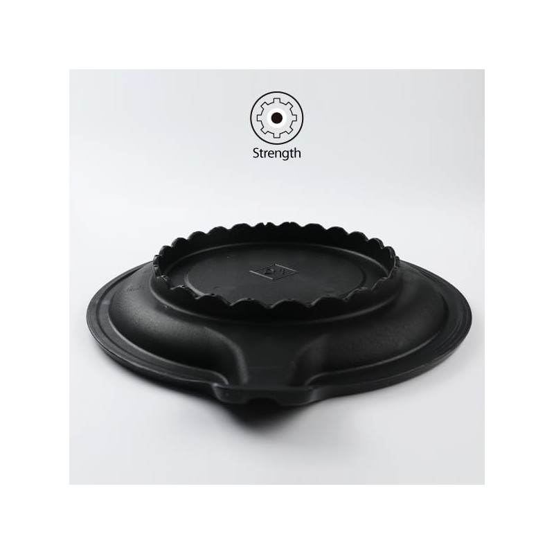 D1KOREA Stovetop Korean BBQ Grill Pan, 15 inch, Cast Aluminum,