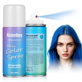 Azonbey Hair Color,Temporary Hair Color Spray,Hair Wax Dye Pomades,Washable Hair Coloring Natural Hair Strong Style Gel Cream Hair Dye for Party,Hollowen,Cosplay (Blue, Med)