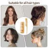 2pcs Bamboo Hair Comb Set, Natural Bamboo Wood Tail Combs