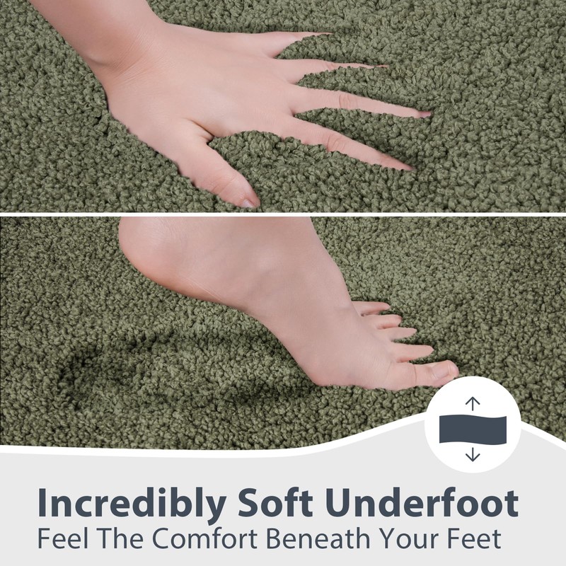anllugs Bathroom Rugs 24" x 60", Non-Slip Extra Soft Absorbent