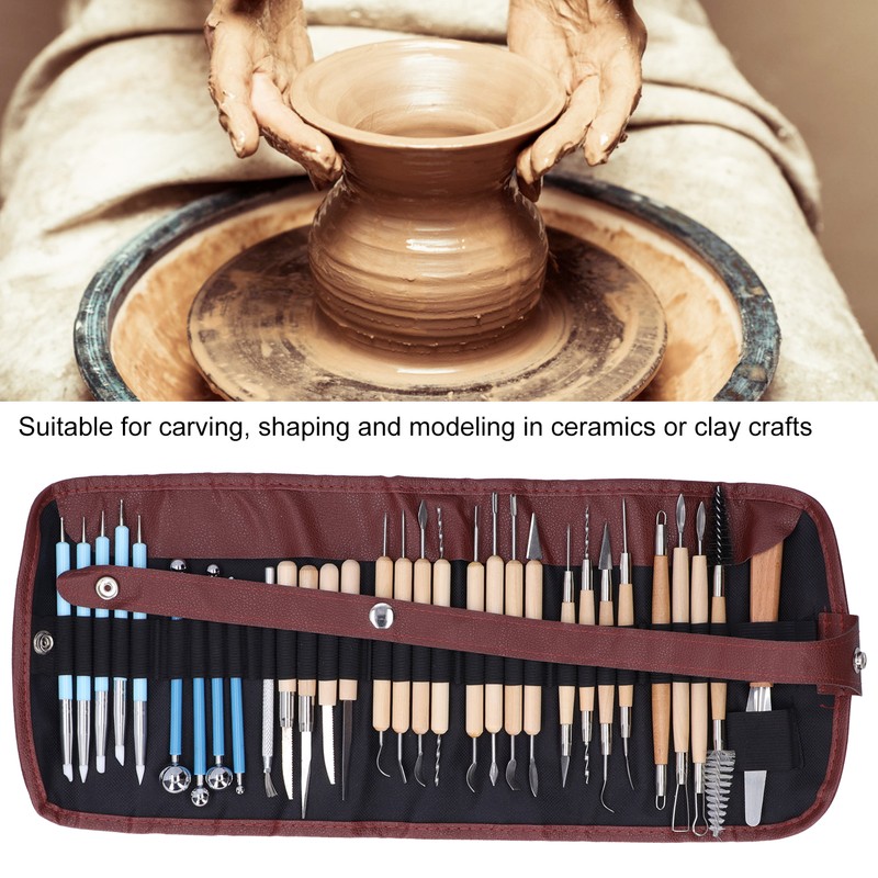 31Pcs Pottery Tools Set Soft Clay Sculpting Carving Trimming Knife