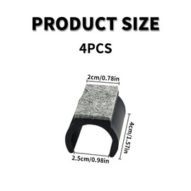 Pack of 4 Felt Gliders for Chairs, Parquet Chair Gliders, Cantilever Chair Gliders, Felt Gliders for Swing Chairs, Clamping Shell Gliders, for Protecting Tile Floors, Wooden Floors, Reduce Noise (25