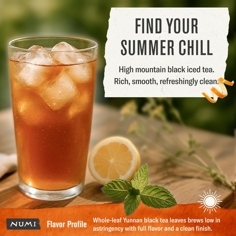 Numi Organic High Mountain Black Iced Tea, 24 Count Gallon