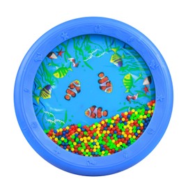 Ocean Drum – Baby Tambourine Baby Drum Sensory Toy, Early Learning Musical Instrument with Ocean Beads & Sea Graphics, Educational Gift for Toddlers, Christmas Toys for 1 Year Old Boys & Girls