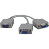 QVS CC320Y 8 in. HD15 Male to 2 HD15 Female