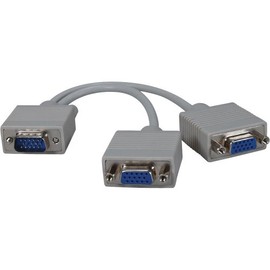 QVS CC320Y 8 in. HD15 Male to 2 HD15 Female VGA Video Splitter Cable by QVS