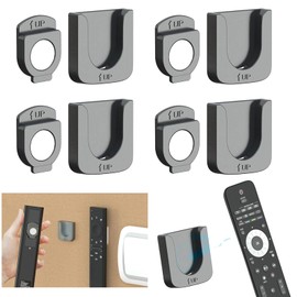 Magnetic Wall Mount Magnet for Remote Control, Pack of 4, Magnetic Holder, Wall Mounted Remote Control Shelf, No Drilling Holes, Strong Magnet, Secure Hold for Home, Office, School (Grey)