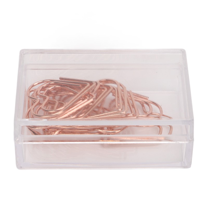 100Pcs Paper Clips Rose Gold Unique Shape Electroplating Process Lightweight