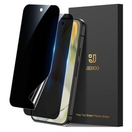 JEHOO [2 Pack] Pixel 9 Privacy Screen Protector Flexible TPU, Fingerprint Unlock, Scratch Resistant, Easy Installation, Case Friendly, Bubble Free