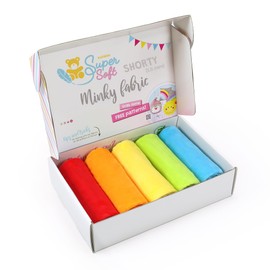 kullaloo Plush Fabric | Precut Fabric Bundle: 5 Pieces Solid Minky Fabric for Sewing | 19.5x29.5 Each | for Plushies, Baby Blankets, Pillows, Dog Beds, Apparel | Rainbow Colors Minky Fabric Pack