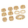Brass Router Template Guides Kit with Lock Nut Adapter -