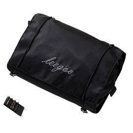 LUYING Multifunctional Travel Pouch, Makeup Pouch, Travel, Cosmetic Pouch, Large Capacity, Travel, Waterproof, Cosmetic Pouch, Toiletry Pouch, Hanging, Vanity Pouch, Portable, Foldable, Cute, Stylish, Bathroom Toiletry Bag, Cosmetics Storage Bag for Men and Women (Black)