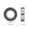 FOCMKEAS R6-2RS 10 PCS Deep Groove Ball Bearing ID 3/8"×OD