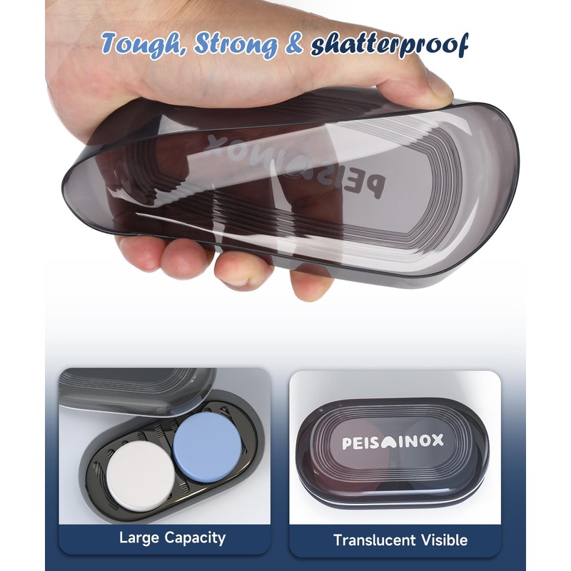 Doter Leakproof Travel Soap Dish with Lid - Draining Soap