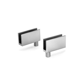 FHC EH328SC Wide Glass Door Pivot Hinges for 1/4" to 5/16" Glass - Satin Chrome - Pack of 2