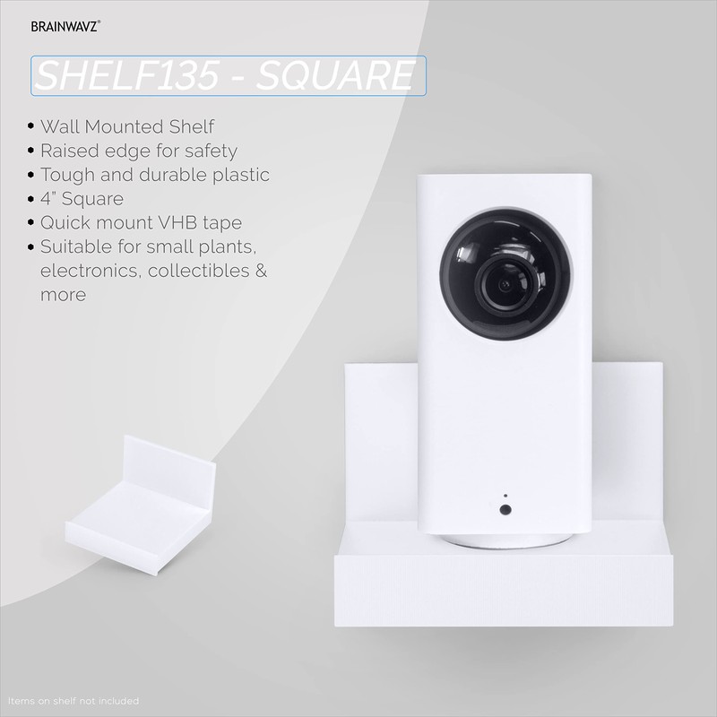 Screwless 4" Universal Shelf for Cloud Security Camera, Baby Monitor,