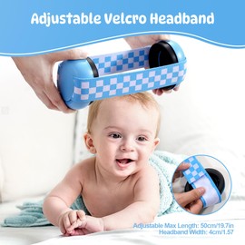 GUKOY Baby Ear Defenders, Infant 2-36 Months Noise Cancelling Headphones, Toddler Newborn Hearing Protection with Adjustable Headband (Blue)