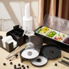 Bartending Supplies 5 Compartment Plastic Garnish Tray, 3 Tier Glass