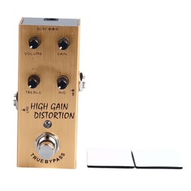 Electric Guitar Effector Multifunctional Guitar Pedal for Musical Instrument Tuning Knob Adjustment Metal Shell Gold