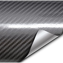 VVIVID Epoxy High Gloss Carbon Vinyl Automotive Wrap Film DIY Easy to Install No Mess (1ft x 5ft, Grey)