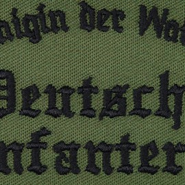 Army Tactical Morale Patch "Queen of Weapons - German Infantry" German Army Badge Embroidered | Germany Military Iron-On / Applique for All Fabrics | 70 x 50 mm