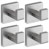 warlve Brushed Nickel Towel Hooks for Bathrooms, Heavy Duty Wall