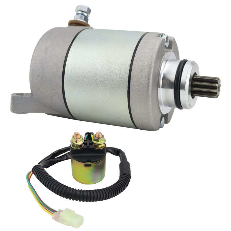 STABSOLI Starter Motor & Solenoid Relay & Ignition Switch for