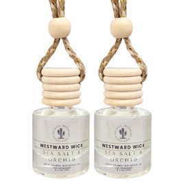 Car Air Freshener Non-Toxic 2 Pack Hanging Sea Salt & Orchid Luxury Scent Oil Diffuser for Car, Car Air Freshener Cute, 45+ days Long Lasting Air Freshener for Car, hand-poured in Phoenix, AZ.