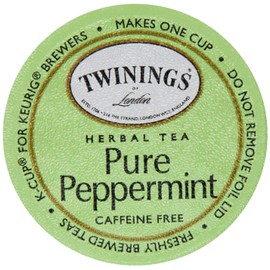 Twinings of London K-Cup Portion Pack for Keurig K-Cup Brewers Pure Peppermint Tea, 72 Count (Pack of 6)