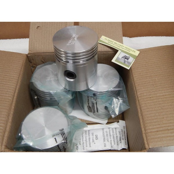 TCW Willys CJ2A Piston and Ring Set, Standard. L134 F134.