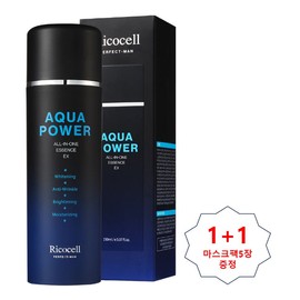 펫폴리스 Aijun Ricocel Perfect Man Aqua Power 5in1 All-in-One Essence 150ml 1+1 Mask Pack (5 Sheets)