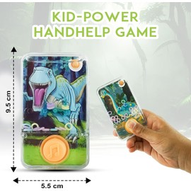 SRV Hub Dinosaur Water Ring Toss Game, Orange Handheld Arcade Game, Portable Water Puzzle Game for On The Go, Easy to Use Safe Water Game for Kids, Size-9.5cm