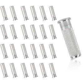 KURUGEILI Archery Aluminium Carbon Fibre Inserts with OD 7.40 mm for ID 6.20 mm/.244 Inch Arrow Waves Arrow Head Insert Base Pack of 24
