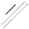WenSilon(30 PCS) 1/4" x6 White Concrete Screw Anchor White Flat