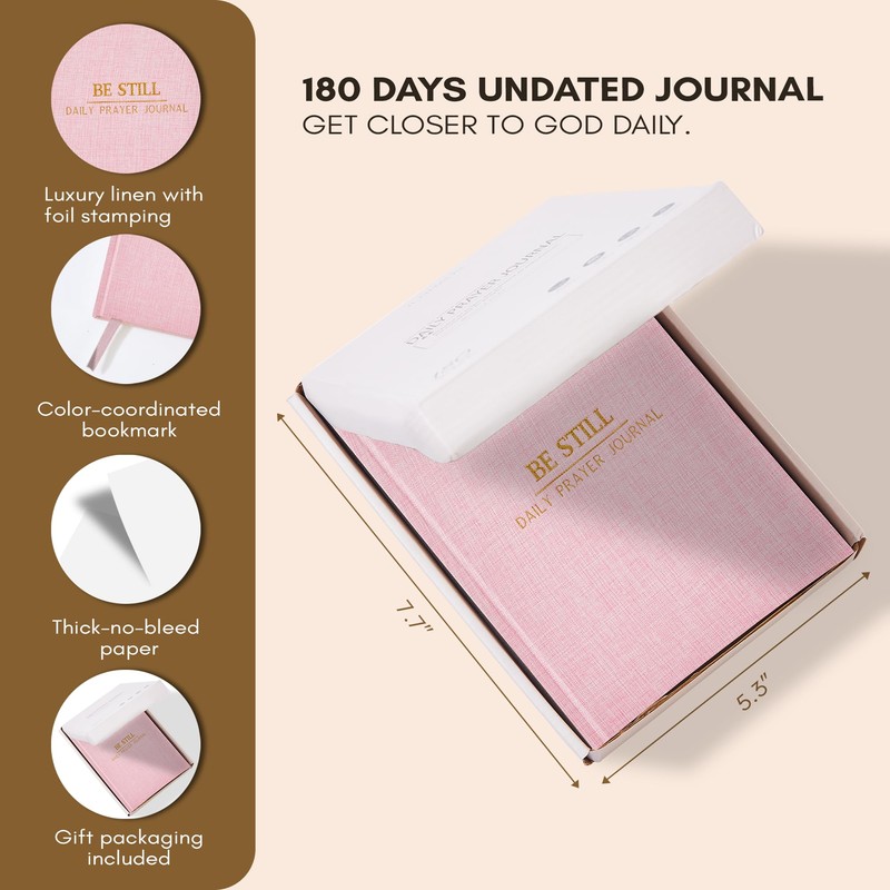 ilohaus Bible Journal & Prayer Journal for Woman – 180-Day