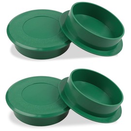 LLMSIX 4PCS Golf Cup Covers, Plastic Golf Hole Cover Golf Practice Training Aids Golf Hole Cutter Putting Green for Outdoor Sports Lawn Garden Backyard Playground (Green)