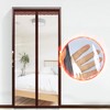 EA Magnetic Door Draft Stopper Vinyl Windproof Curtain Red-Brown Small