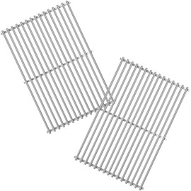 GasSaf 304SS Grill Grates 17.5 for Weber Spirit 300 and GS4 II 300, Cooking Grates 7638 for Genesis Silver/Gold/Platinum B & C, Genesis 1000-3500, Spirit 700, Weber 900, Grill Parts 7639 65906 7525