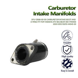 5FU-13586-00-00 Carburetor Intake Boot and O-ring Fit For Yamaha ATV Big Bear 400 YFM400 2000-2012 93210-44545-00 By MOPASEN