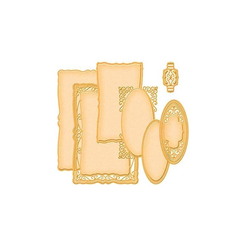 Rectangular Lace Cutting Dies with Metal Frame for Scrapbooking Cutting