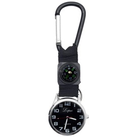 GoodsLand GD-KARAWATCH (Small and Lightweight) Design Carabiner Watch, Analog Watch, D-Shaped, Key Holder, Stylish, Camping, Solo Camping Equipment,