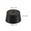 sourcing map Pack of 3 Tapered Rubber Caps 37 mm