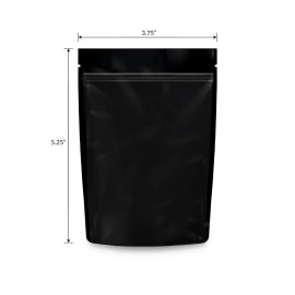 Loud Lock Mylar Bags 100 Count - 1/8 Ounce All Black Zip Seal Bags