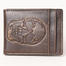 AMERICAN TANNER Genuine Leather Hand Burnished Bifold Wallet For Men Women H4 X W3.25 D0.5