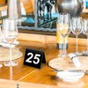 Restaurant Table Numbers 1-25, Double Side Plastic Table Number,Acrylic Tent