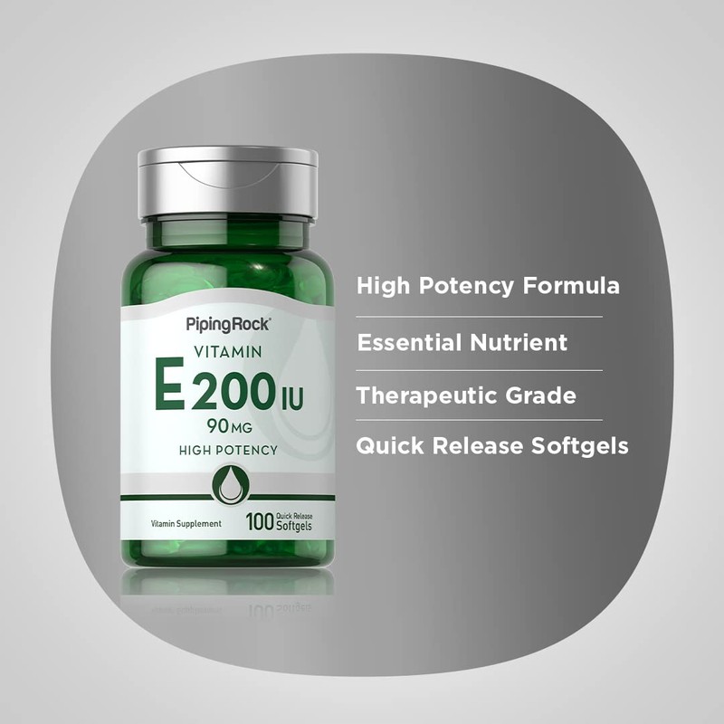 Piping Rock Vitamin E 200 IU | 90mg | 100